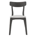 Tραπεζαρία Benson - Toto σετ 5τμχ rustic grey - ύφασμα γκρι 120x75x75εκ