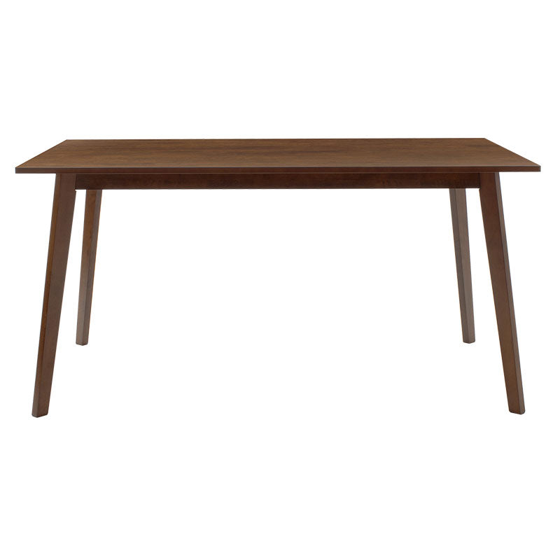Tραπεζαρία Benson - Toto σετ 7τμχ καρυδί - ύφασμα μπεζ 150x90x75εκ