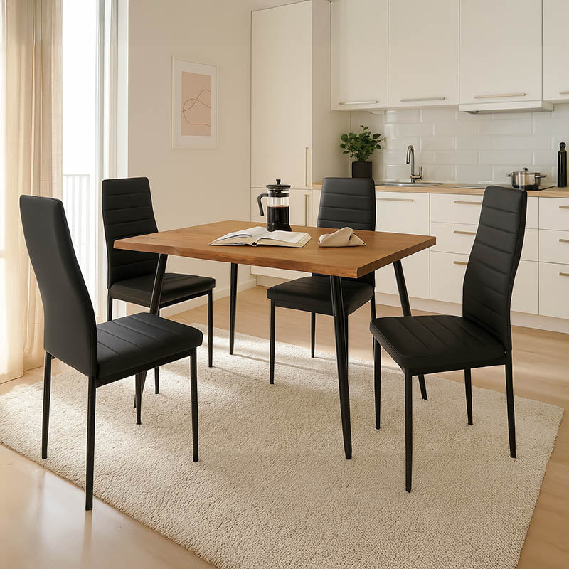 Τραπεζαρία Neve-Parker σετ 5τμχ 120x80x75εκ