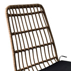 Τραπεζαρία Naoki U σετ 5τεμ rattan pe σε φυσική απόχρωση και μαύρο μέταλλο 160x90x78εκ