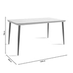 Τραπεζαρία Naoki U σετ 5τεμ rattan pe σε φυσική απόχρωση και μαύρο μέταλλο 160x90x78εκ