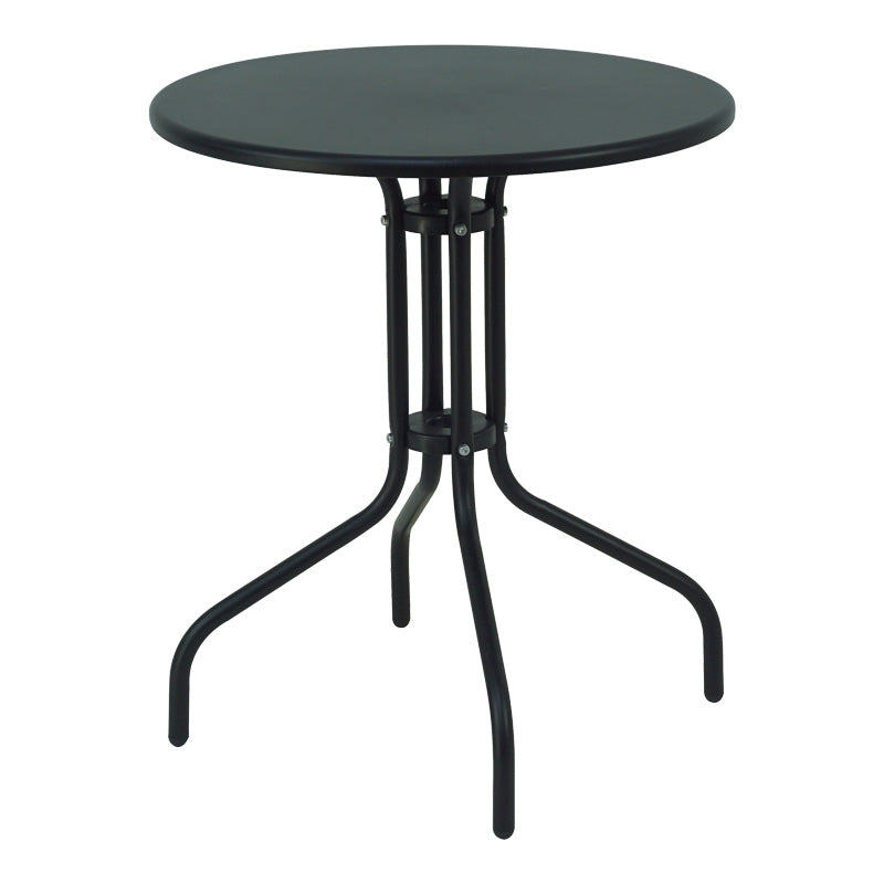 Τραπεζαρία Vergo-Pomedon σετ 3τεμ μέταλλο σε μαύρη απόχρωση