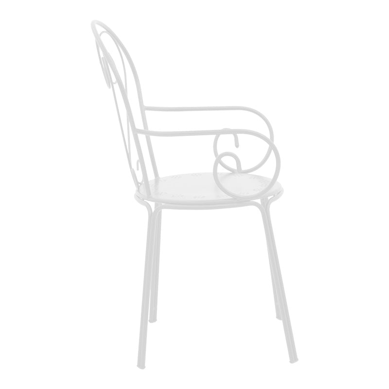 Τραπεζαρία Watson-Monasty σετ 3τεμ μέταλλο σε λευκή απόχρωση