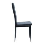 Τραπεζαρία Manka-Parker σετ 5τεμ mdf σε μαύρη-sonoma truffle απόχρωση 110x80x77εκ