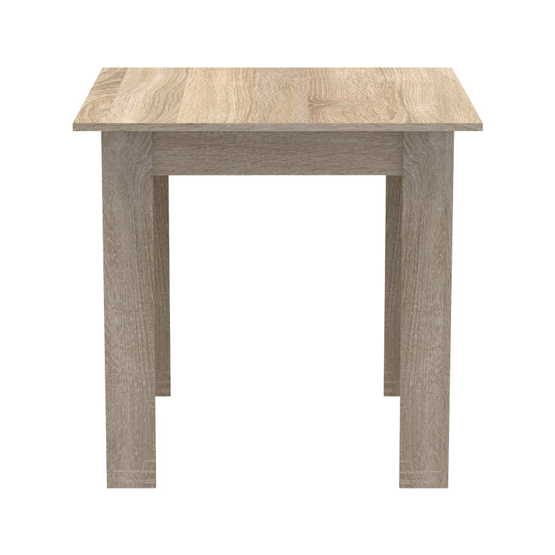 Τραπεζαρία Manka-Parker σετ 3τεμ mdf σε μαύρη-sonoma απόχρωση 80x80x77εκ