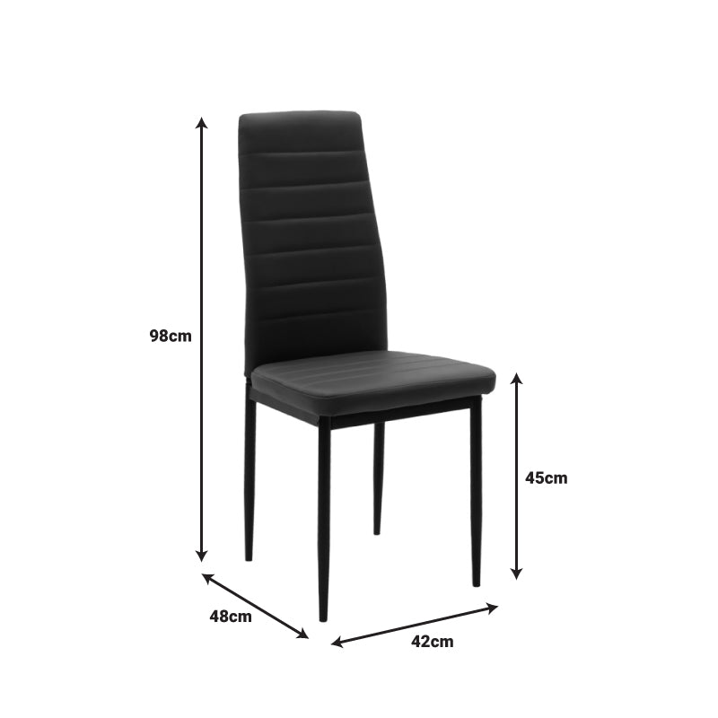 Τραπεζαρία Manka-Parker σετ 3τεμ mdf σε μαύρη-sonoma απόχρωση 80x80x77εκ