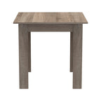 Τραπεζαρία Manka-Parker σετ 3τεμ mdf σε μαύρη-sonoma truffle απόχρωση 80x80x77εκ