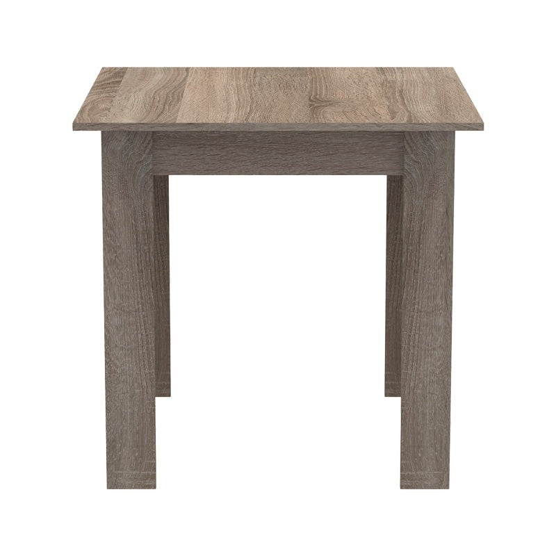 Τραπεζαρία Manka-Parker σετ 3τεμ mdf σε μαύρη-sonoma truffle απόχρωση 80x80x77εκ