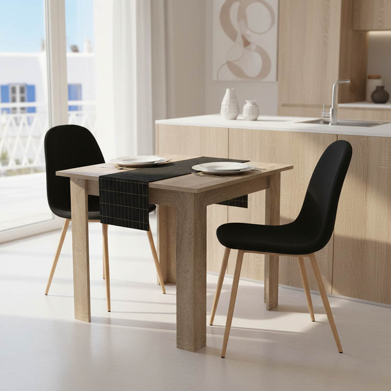 Τραπεζαρία Manka I-Bella σετ 3τεμ σε sonoma απόχρωση 80x80x77εκ