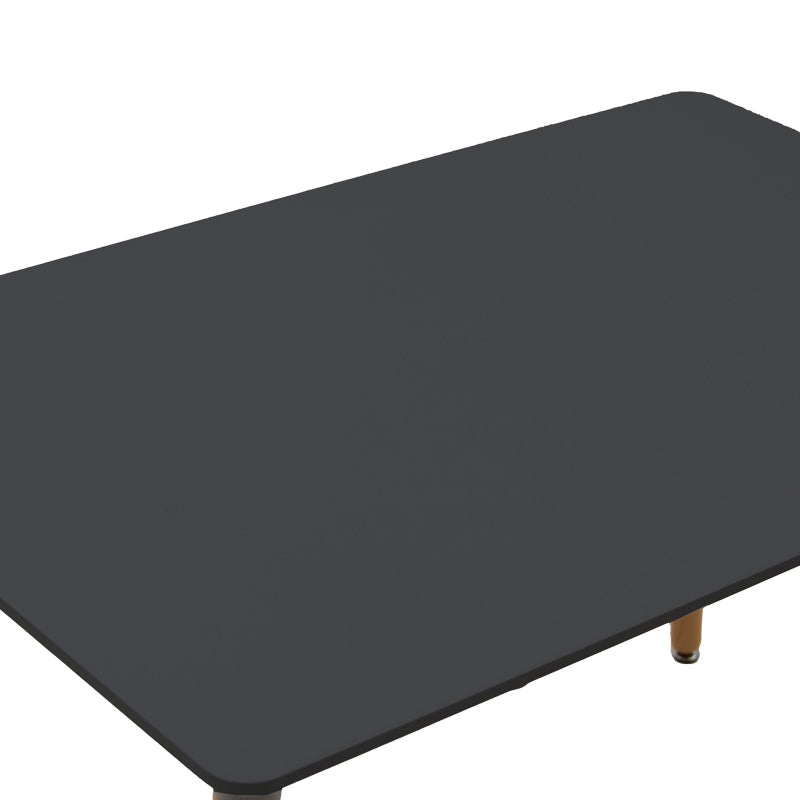 Τραπεζαρία Natali-Noor σετ 5τεμ MDF μαύρο-μπεζ ύφασμα 120x80x76εκ