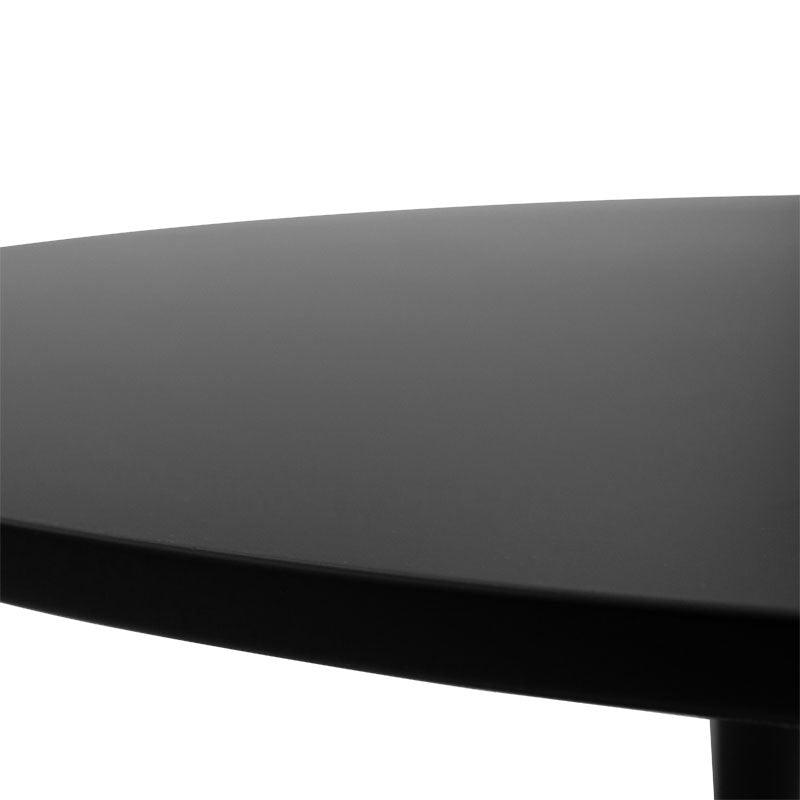 Τραπεζαρία Bella-Balou σετ 5τεμ MDF μαύρο-βελούδο ανθρακί Φ100x73εκ