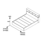 Σετ Κρεβατοκάμαρας Olympus Castillo Toro με Κρεβάτι 160x200εκ Σετ 3τεμ