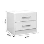 Σετ Κρεβατοκάμαρας Olympus White με Κρεβάτι 140x200εκ Σετ 3τεμ