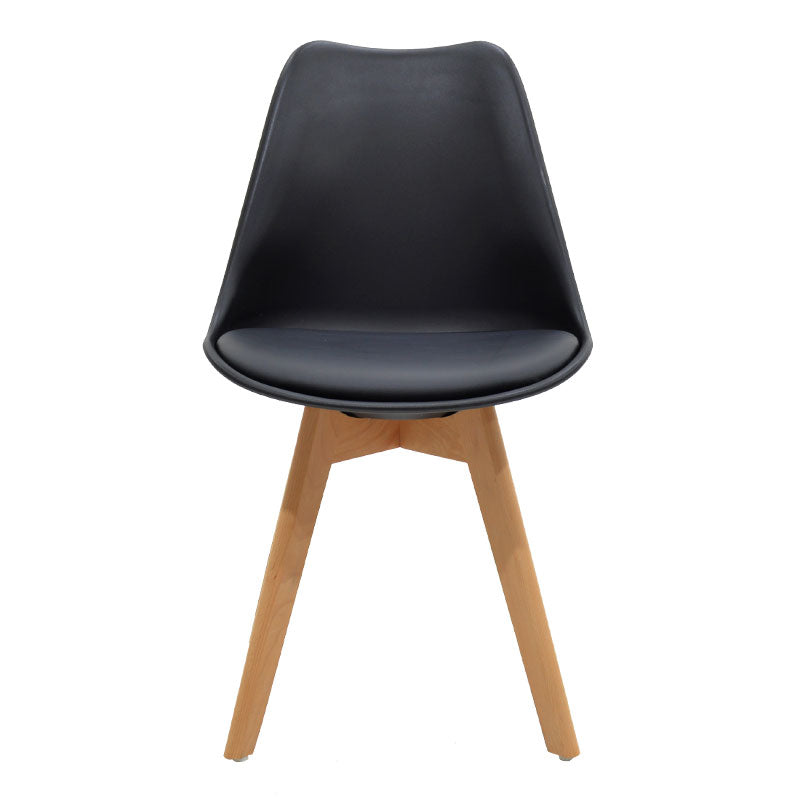 Τραπεζαρία με Καρέκλες Gaston μαύρο και Τραπέζι Prestone oak 70x70x75εκ Σετ 3τεμ