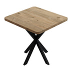 Τραπεζαρία με Καρέκλες Gaston μαύρο και Τραπέζι Prestone oak 70x70x75εκ Σετ 3τεμ