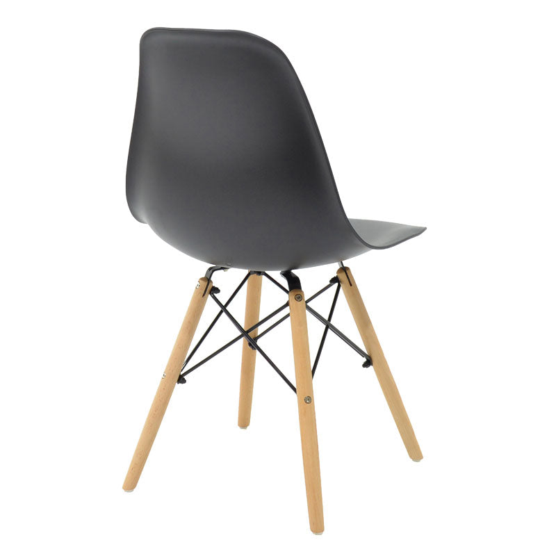 Τραπεζαρία με Καρέκλες Julita μαύρο και Τραπέζι Zeryin oak 110x70x75εκ Σετ 5τεμ