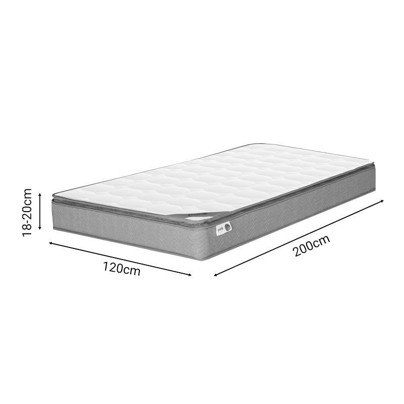 Κρεβάτι με στρώμα και συρτάρι Olympus-Perfecto λευκό 120x200εκ