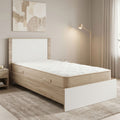 Κρεβάτι με στρώμα Athos Sleepy sonoma λευκό 90x190εκ