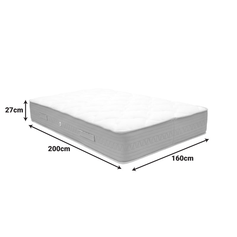 Κρεβάτι με στρώμα Athos Sleepy sonoma ανθρακί 160x200εκ