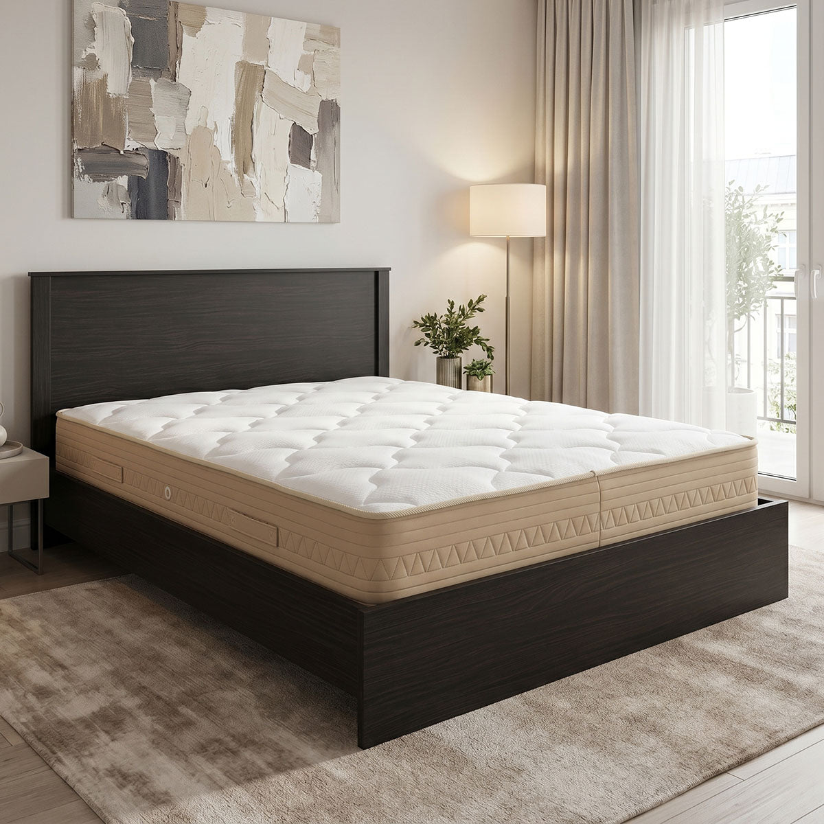 Κρεβάτι με στρώμα Athos Sleepy wenge 160x200εκ