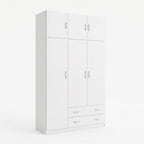 Ντουλάπα τρίφυλλη με πατάρι Alvia λευκό 150x51x240εκ