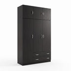 Ντουλάπα τρίφυλλη με πατάρι Alvia wenge 150x51x240εκ