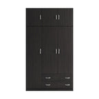 Ντουλάπα τρίφυλλη με πατάρι Alvia wenge 150x51x240εκ