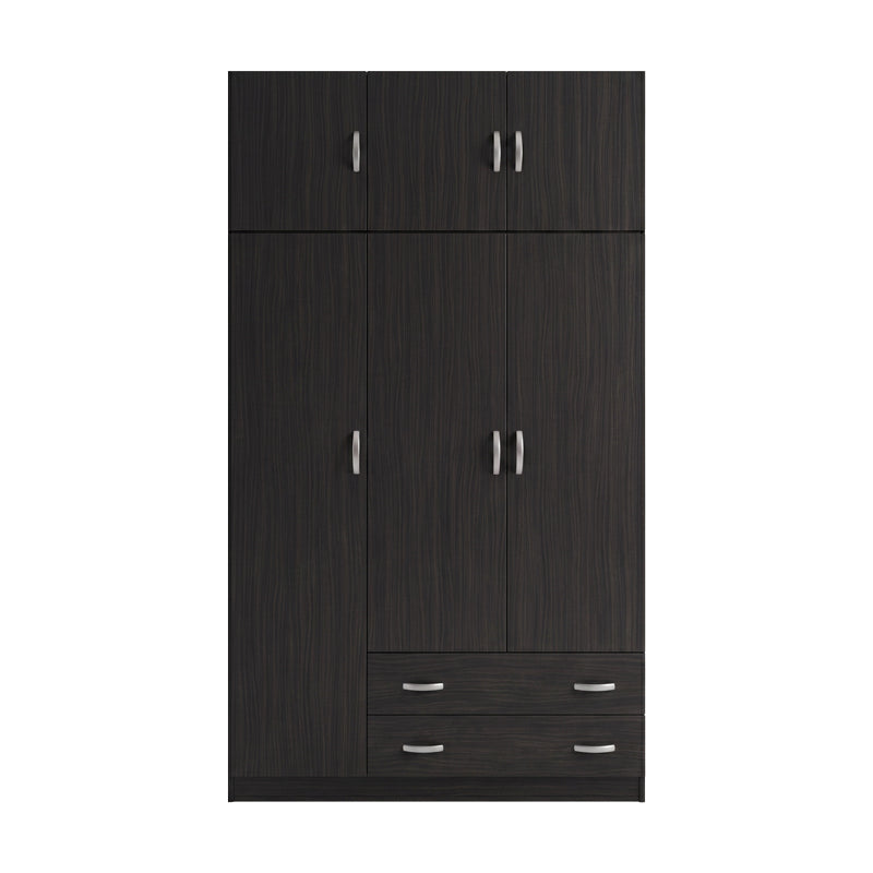 Ντουλάπα τρίφυλλη με πατάρι Alvia wenge 150x51x240εκ