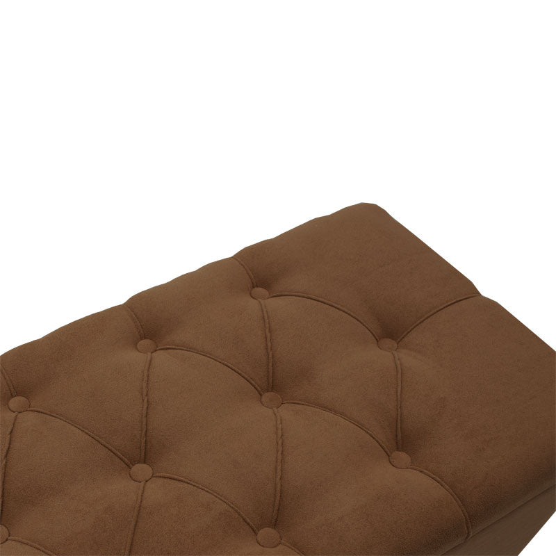 Σκαμπό-μπαούλο Elone καφέ-καρυδί 90x40x44εκ