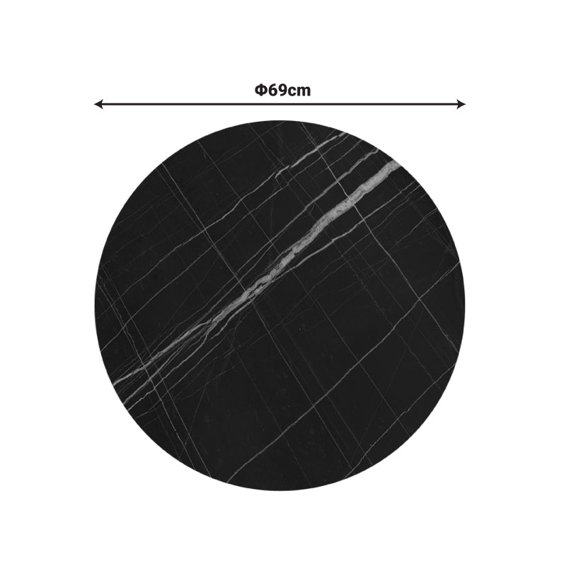 Επιφάνεια τραπεζιού Relian HPL μαύρο όψη μαρμάρου Φ69εκ πάχους 12mm