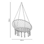 Αιώρα-κούνια κάθισμα Eventful σχοινί μπεζ 82x82x133εκ