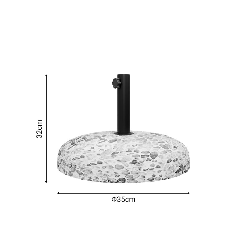 Βάση ομπρέλας Nimbus τσιμέντο ψηφιδωτή 15kg Φ35εκ