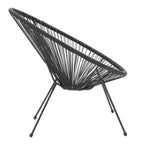 Πολυθρόνα Acapulco μεταλλο-pe rattan σε μαύρη απόχρωση 68.5x74.5x84εκ