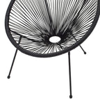 Πολυθρόνα Acapulco μεταλλο-pe rattan σε μαύρη απόχρωση 68.5x74.5x84εκ