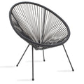 Πολυθρόνα Acapulco μεταλλο-pe rattan σε μαύρη απόχρωση 68.5x74.5x84εκ