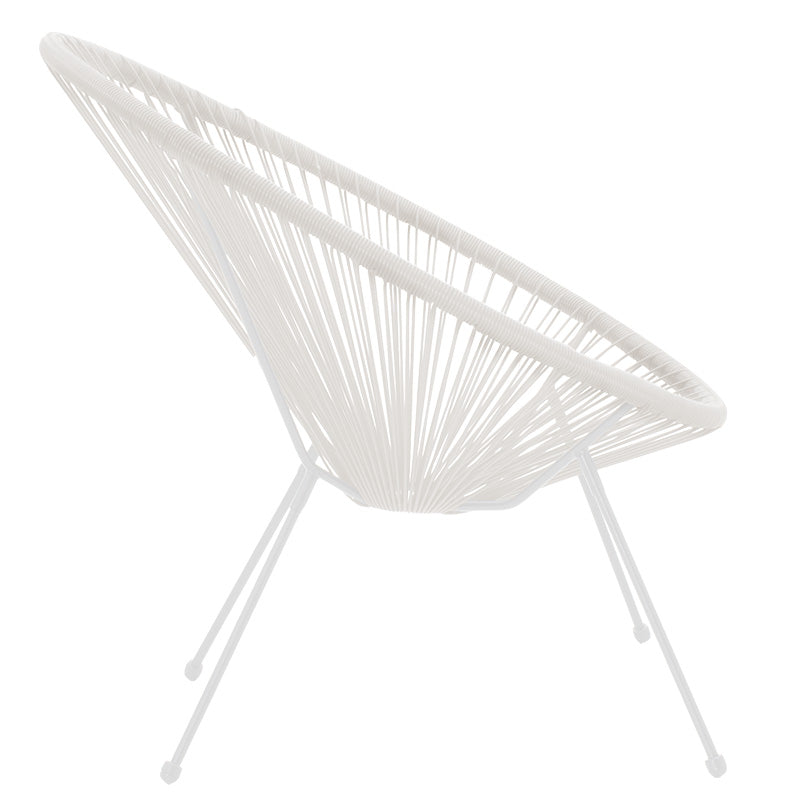 Πολυθρόνα Acapulco μεταλλο-pe rattan σε λευκή απόχρωση 68.5x74.5x84εκ