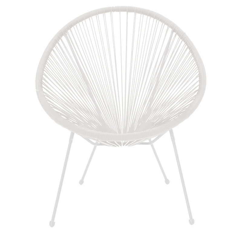 Πολυθρόνα Acapulco μεταλλο-pe rattan σε λευκή απόχρωση 68.5x74.5x84εκ