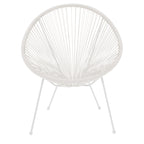 Πολυθρόνα Acapulco μεταλλο-pe rattan σε λευκή απόχρωση 68.5x74.5x84εκ
