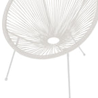 Πολυθρόνα Acapulco μεταλλο-pe rattan σε λευκή απόχρωση 68.5x74.5x84εκ