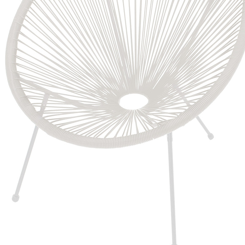 Πολυθρόνα Acapulco μεταλλο-pe rattan σε λευκή απόχρωση 68.5x74.5x84εκ