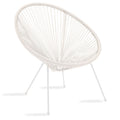 Πολυθρόνα Acapulco μεταλλο-pe rattan σε λευκή απόχρωση 68.5x74.5x84εκ