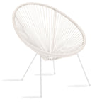 Πολυθρόνα Acapulco μεταλλο-pe rattan σε λευκή απόχρωση 68.5x74.5x84εκ