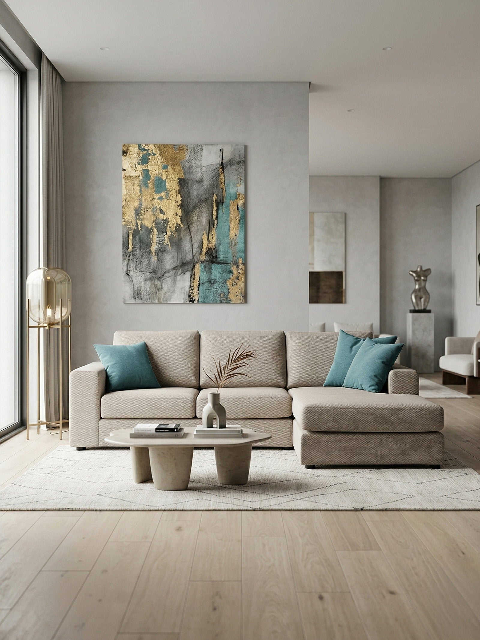 Γωνιακός καναπές Lina-Mpez Anoixto-265 x 150 εκ.-Χωρίς Μπαούλο