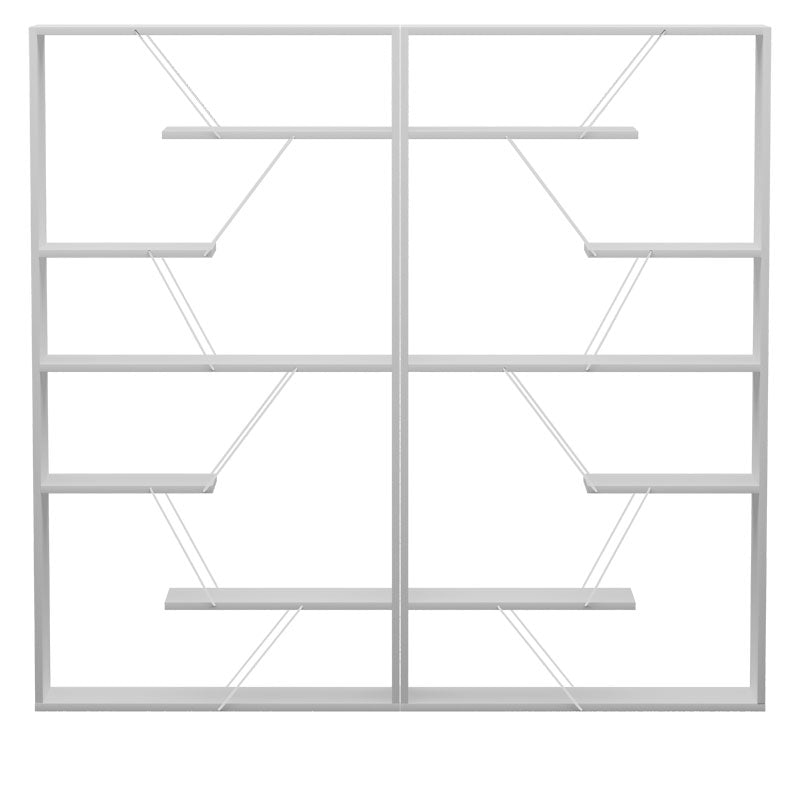 Βιβλιοθήκη Tars γκρι-λευκό 168x24x157εκ