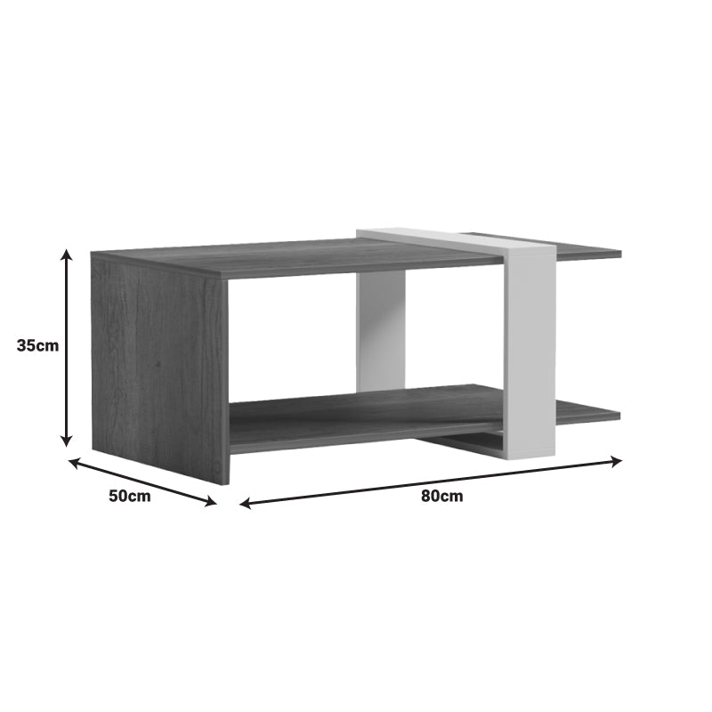 Τραπέζι σαλονιού Masasi σε sonoma-γκρι cement απόχρωση 80x50x35εκ