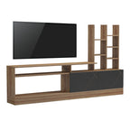 Σύνθετο σαλονιού Seruno oak - μαύρο μαρμάρου 170x25x100εκ