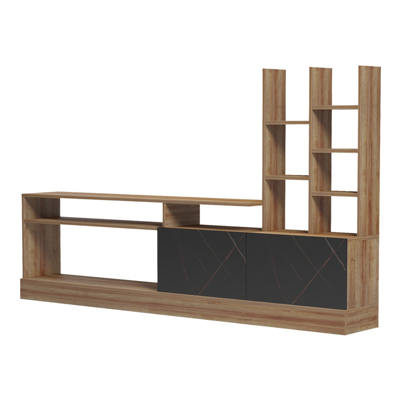 Σύνθετο σαλονιού Seruno oak - μαύρο μαρμάρου 170x25x100εκ