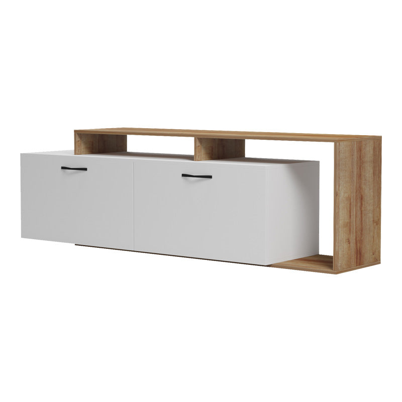 Έπιπλο τηλεόρασης Tobler σε oak- λευκή απόχρωση 170x40x53εκ