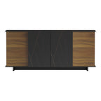 Μπουφές Zafore καρυδί- μαύρο μαρμάρου 180x45x80εκ