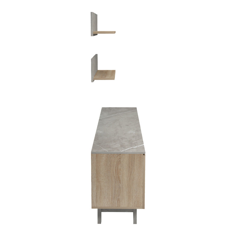 Σύνθετο σαλονιού Kasia μπεζ μαρμάρου-sonoma 180x35x48.5εκ